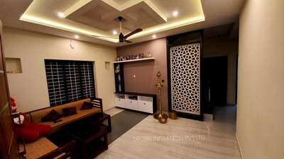 Ceiling, Lighting, Living, Furniture, Storage Designs by Architect Decon Infratech Pvt Ltd, Thiruvananthapuram | Kolo