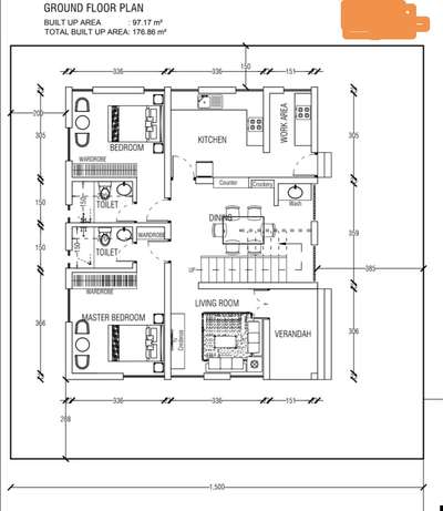 Plans Designs by Civil Engineer Nivinsha Sasidharan, Kollam | Kolo