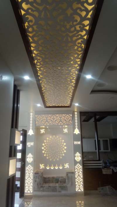 Prayer Room, Lighting, Storage Designs by Carpenter dharmender kaushik, Faridabad | Kolo