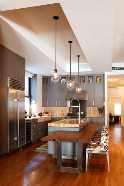 Kitchen, Lighting, Storage Designs by Contractor Green lemon, Ernakulam | Kolo
