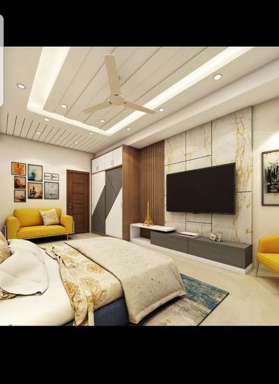 Bedroom, Furniture, Storage, Ceiling, Lighting Designs by Electric Works Mohd Danish, Delhi | Kolo