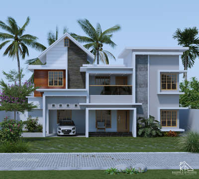 Exterior Designs by Civil Engineer KP Builders  and developers, Thrissur | Kolo