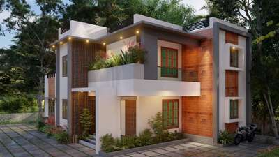 Exterior, Lighting Designs by Contractor satheesh  Sadanandan , Kottayam | Kolo