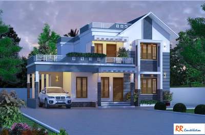 Exterior Designs by Civil Engineer Rajeesh R, Thiruvananthapuram | Kolo