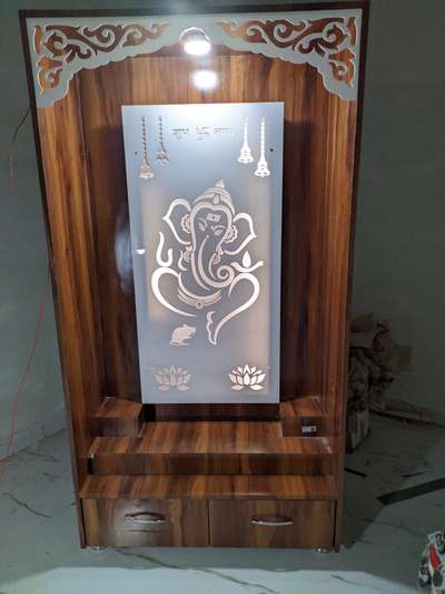 Prayer Room, Storage Designs by Carpenter Yogesh Panchal, Ujjain | Kolo