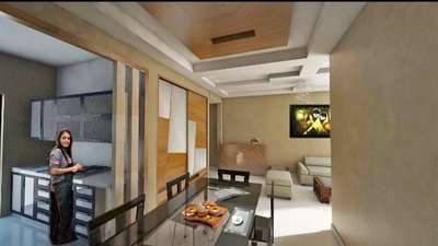 Ceiling, Dining, Furniture, Table, Storage Designs by Architect Shubham  Arora, Delhi | Kolo