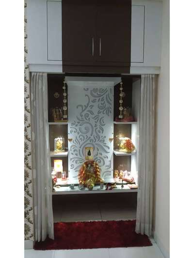 Prayer Room, Storage Designs by Contractor Suaib Saifi, Ghaziabad | Kolo