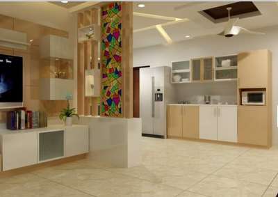 Ceiling, Lighting, Kitchen, Storage, Wall Designs by Interior Designer Mumtaz husain, Gautam Buddh Nagar | Kolo