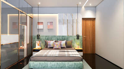 Furniture, Storage, Bedroom, Wall, Door Designs by Interior Designer Unaise K, Wayanad | Kolo
