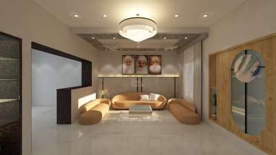 Ceiling, Lighting, Living, Furniture, Table Designs by Interior Designer Aziz Matka, Indore | Kolo