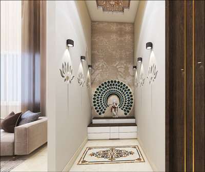 Lighting, Living, Prayer Room, Storage, Furniture Designs by Interior Designer Shweta Patlare, Indore | Kolo