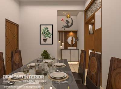 Dining, Furniture, Lighting, Table, Storage Designs by Interior Designer Rahulmitza Mitza, Kannur | Kolo