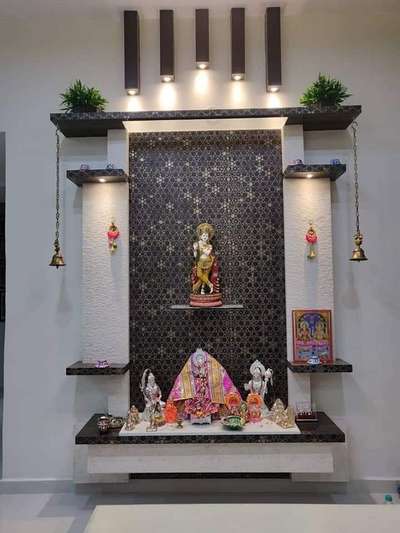 Prayer Room, Home Decor, Lighting, Storage Designs by Carpenter Mukesh Suthar Suthar, Udaipur | Kolo