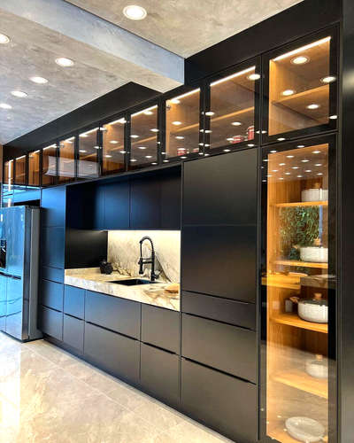Kitchen, Lighting, Storage Designs by Interior Designer Abdul Malik, Indore | Kolo