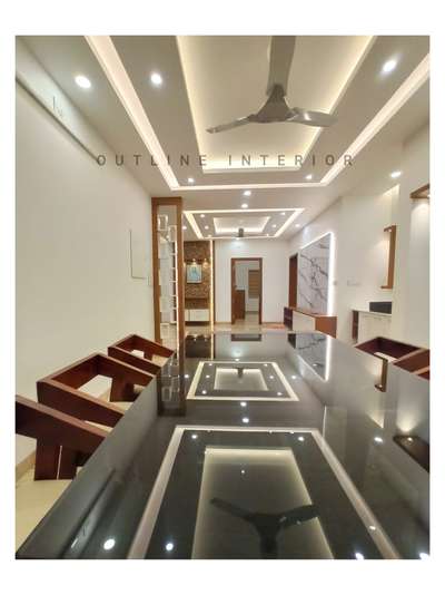 Ceiling, Dining, Furniture, Lighting, Table Designs by Interior Designer Outline  Interiors, Ernakulam | Kolo