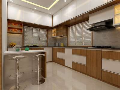 Kitchen, Storage Designs by Interior Designer Abhishek P, Kannur | Kolo