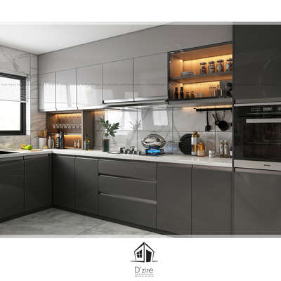 Kitchen, Storage Designs by Architect DZIRE  ARCHITECTS, Kollam | Kolo
