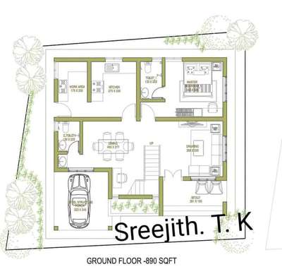 Plans Designs by Civil Engineer Sreejith Tk, Thiruvananthapuram | Kolo
