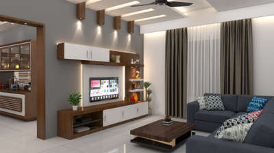 Lighting, Living, Ceiling, Furniture, Storage, Table Designs by Interior Designer sree raj, Idukki | Kolo