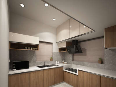 Kitchen, Storage Designs by 3D & CAD Green Arc  Homes, Thrissur | Kolo