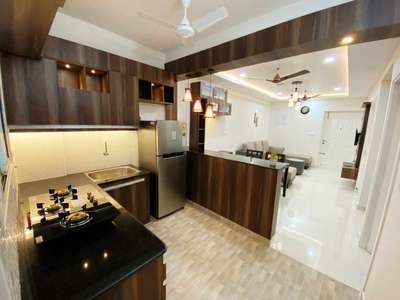 Kitchen, Lighting, Storage Designs by Interior Designer Ajith Thoppil, Alappuzha | Kolo