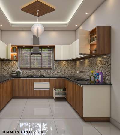 Kitchen, Lighting, Ceiling, Storage Designs by Interior Designer Rahulmitza Mitza, Kannur | Kolo