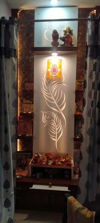 Lighting, Prayer Room, Storage Designs by Carpenter sanjay sharma, Ujjain | Kolo