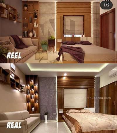 Bedroom, Lighting Designs by Carpenter jineesh rudra, Kannur | Kolo