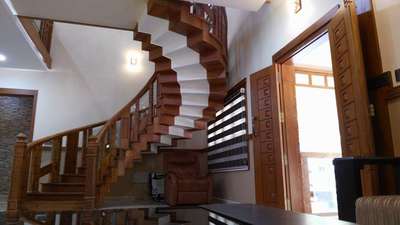 Staircase Designs by Carpenter Ramesh PP, Kozhikode | Kolo