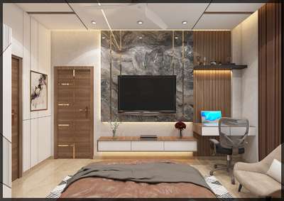 Door, Furniture, Storage, Bedroom, Wall Designs by Interior Designer Shweta Patlare, Indore | Kolo