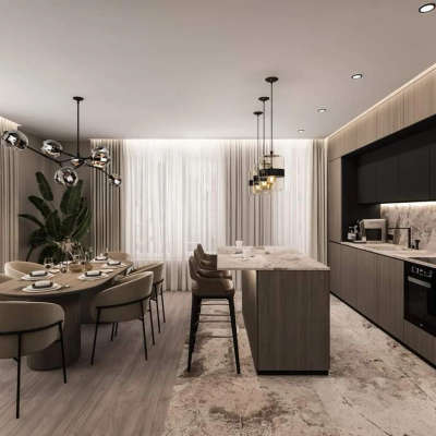 Furniture, Dining, Table, Lighting Designs by Architect Nasdaa interior  Pvt Ltd , Gurugram | Kolo