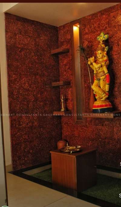 Prayer Room Designs by Architect STONEAGE Laterite tile, Kannur | Kolo
