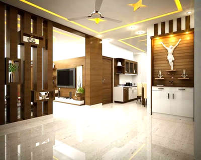 Ceiling, Flooring, Lighting Designs by Contractor kmu interior group, Pathanamthitta | Kolo