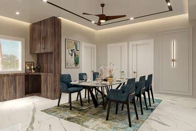 Dining, Furniture, Table, Storage, Ceiling Designs by Architect Hariom Kashyap, Ghaziabad | Kolo