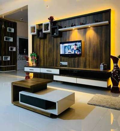 Lighting, Living, Table, Storage, Home Decor Designs by Carpenter mosheen interiors, Alappuzha | Kolo