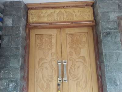 Door Designs by Carpenter Sumesh Babu, Thiruvananthapuram | Kolo