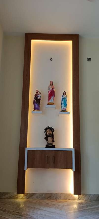 Lighting, Prayer Room, Storage Designs by Carpenter Sushil M S, Thrissur | Kolo