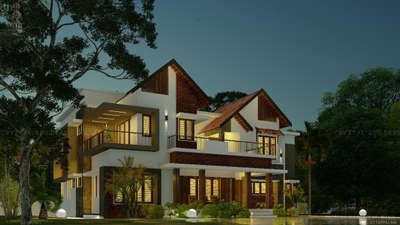 Exterior Designs by Civil Engineer Hashiq C, Palakkad | Kolo