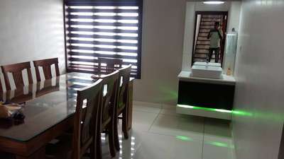 Dining, Furniture, Table, Window, Lighting Designs by Interior Designer haris v p haris payyanur, Kannur | Kolo