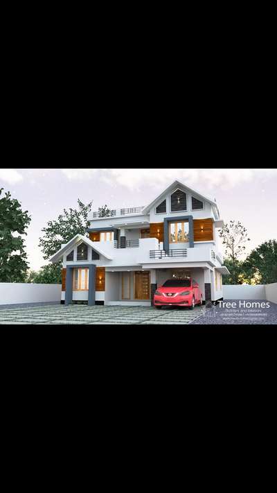 Exterior Designs by Contractor TreeHomes builders and interior, Alappuzha | Kolo