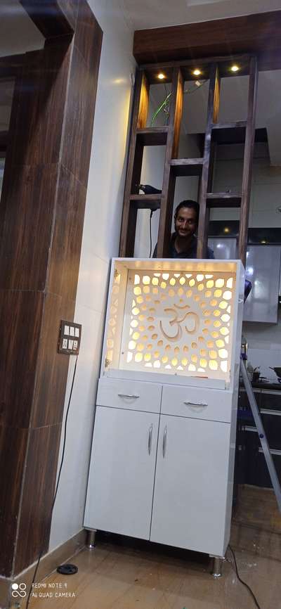 Prayer Room, Storage, Lighting Designs by Carpenter Jishan Sefi, Gautam Buddh Nagar | Kolo