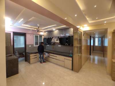 Ceiling, Kitchen, Lighting, Storage Designs by Contractor Akhilesh Pal, Indore | Kolo