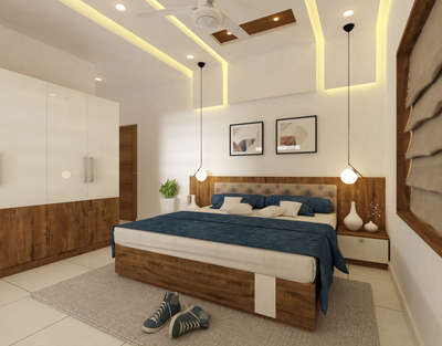 Bedroom, Furniture, Lighting, Storage, Ceiling, Wall Designs by Interior Designer sujith vasudev, Thrissur | Kolo