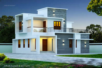 Exterior, Lighting Designs by Architect Jithesh Kummil, Malappuram | Kolo