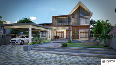 Exterior, Flooring Designs by 3D & CAD Sequoia Architects, Thrissur | Kolo