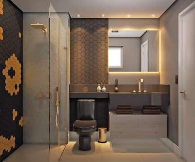 Bathroom, Wall, Lighting Designs by Electric Works Sourav Singh, Delhi | Kolo