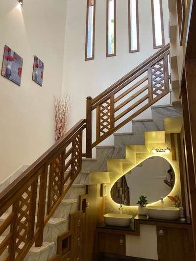 Lighting, Bathroom, Staircase Designs by Interior Designer Basheer Basheerkm, Malappuram | Kolo