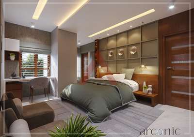 Furniture, Bedroom, Ceiling, Lighting, Storage Designs by Architect ARCONIC DEVELOPERS, Kannur | Kolo