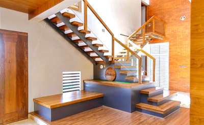 Staircase Designs by Contractor FUSION Architecture  design, Kannur | Kolo