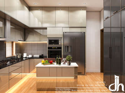 Kitchen, Lighting, Storage Designs by Architect Dhouze  Architecture Studio, Thrissur | Kolo